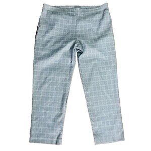 AVENUE Gray Plaid Pull On Stretch Waist Pants Womens Plus Size 24 Average
